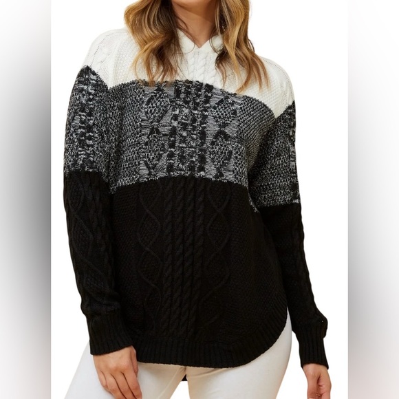 Guess Knit Colourblock Sweater - Picture 1 of 15